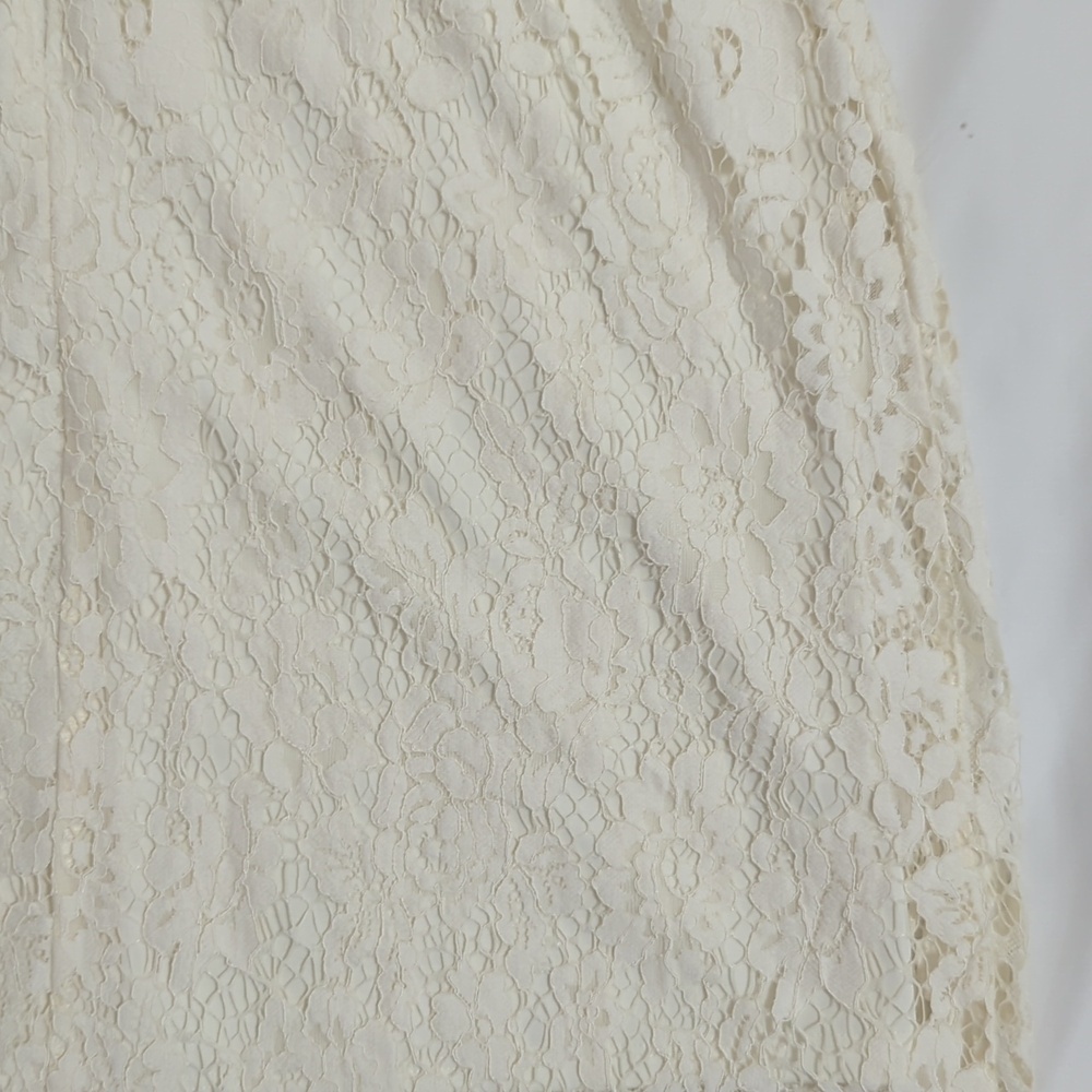 ABERCROMBIE & FITCH Lace Sweetheart Sleeveless Mini-Dress, Color Ivory Size XS - Picture 13 of 16